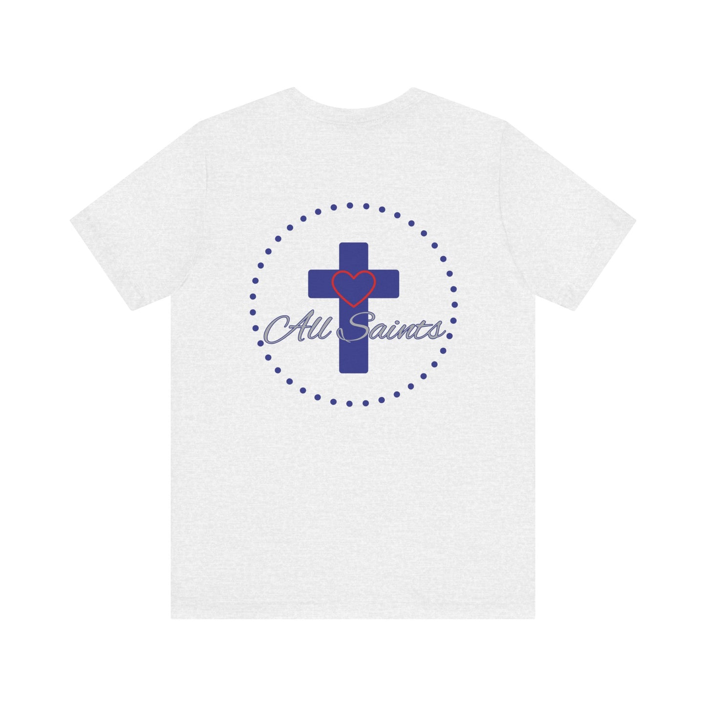 Adult Unisex All Saints Cross and Heart T-Shirt