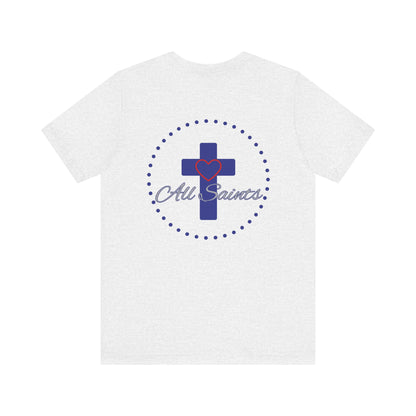 Adult Unisex All Saints Cross and Heart T-Shirt