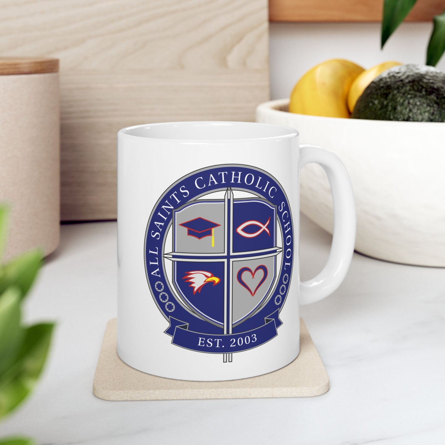 All Saints Logo Ceramic Mug, (11oz, 15oz)