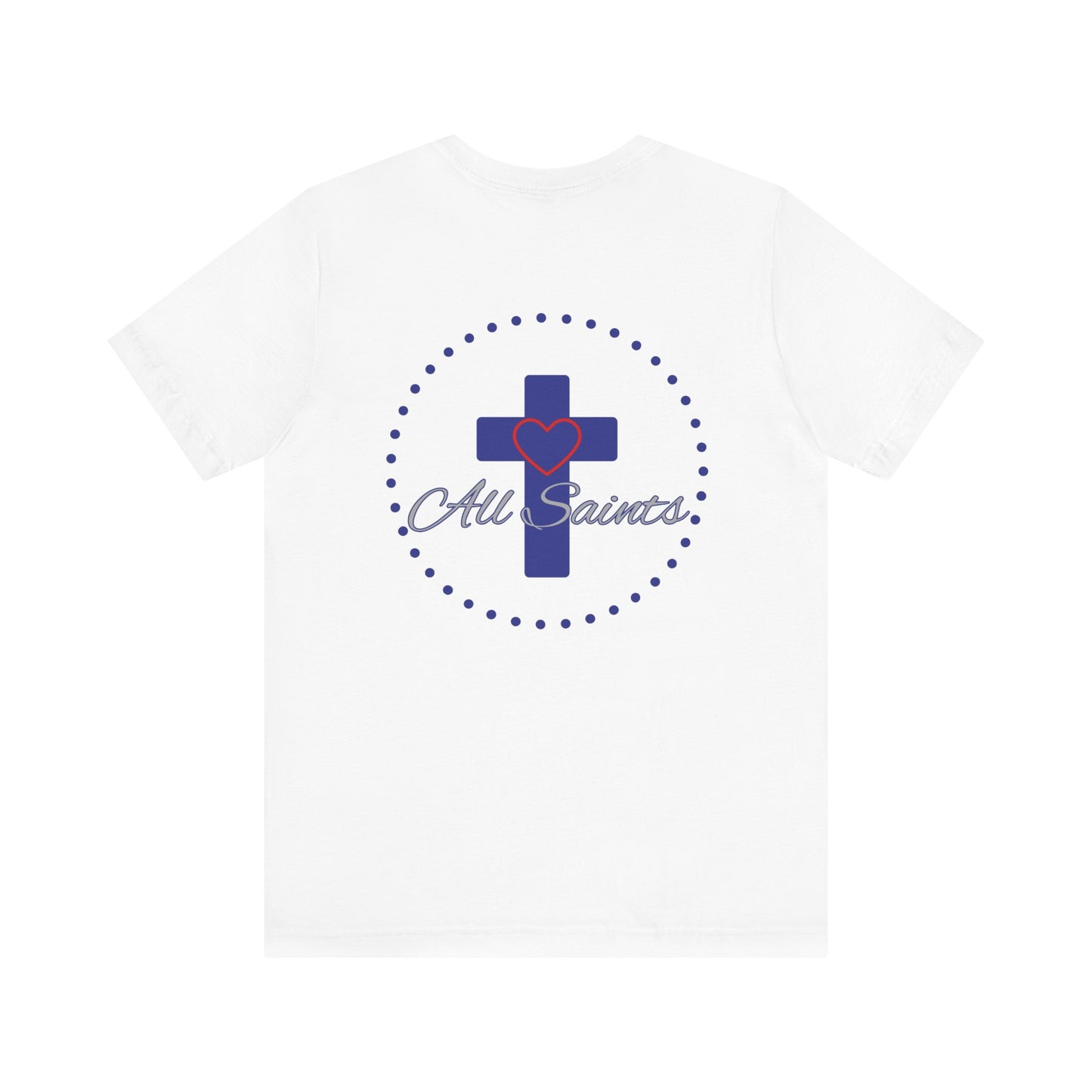 Adult Unisex All Saints Cross and Heart T-Shirt