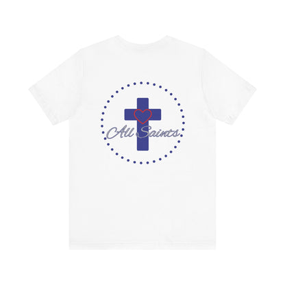 Adult Unisex All Saints Cross and Heart T-Shirt