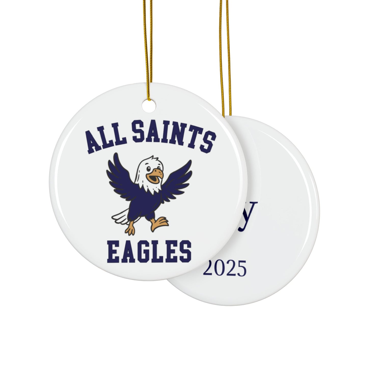 All Saints Eagles Personalized Ceramic Ornament