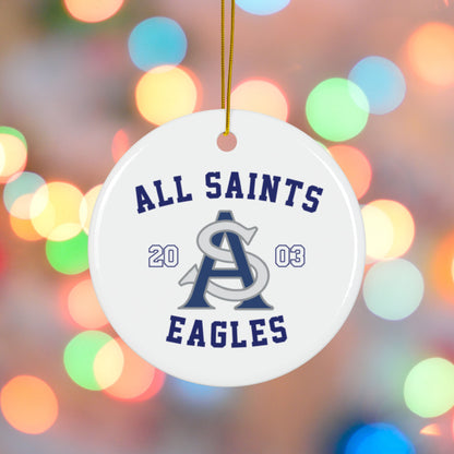 Personalized Sports Ornament with player name, number, team and year