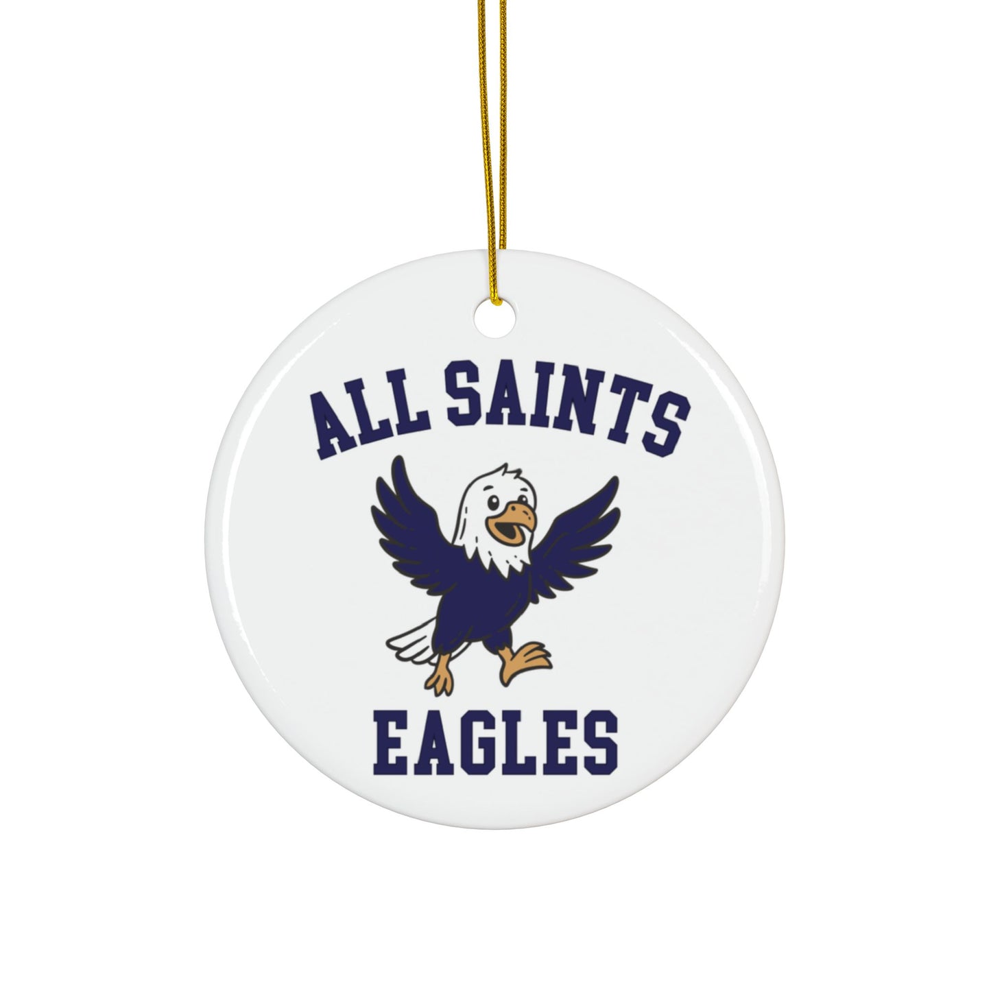 All Saints Eagles Personalized Ceramic Ornament