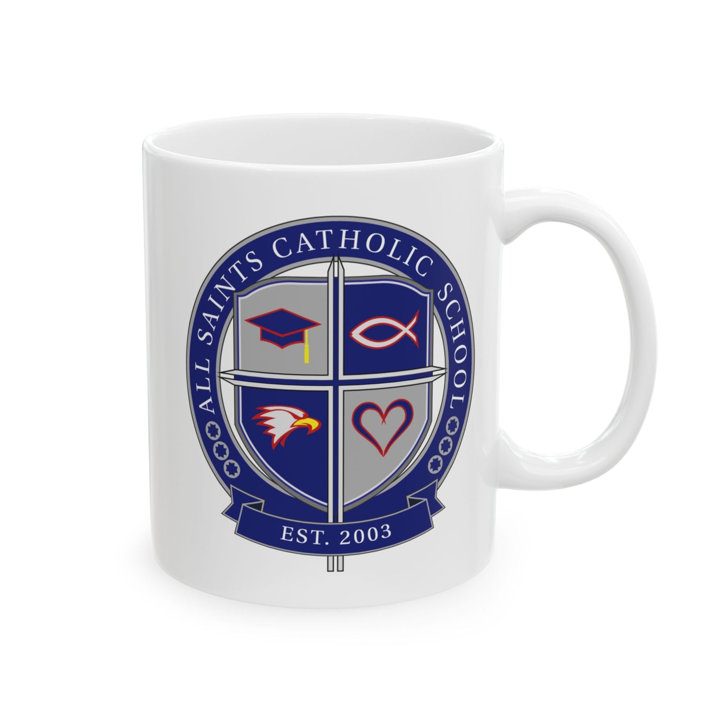 All Saints Logo Ceramic Mug, (11oz, 15oz)