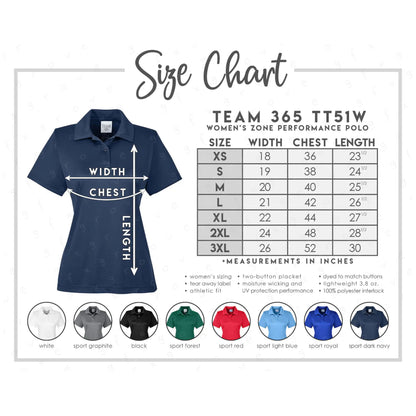 Women's Dri Fit Polo with All Saints sports logo