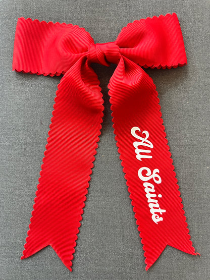 All Saints Clip Hair Bow Red