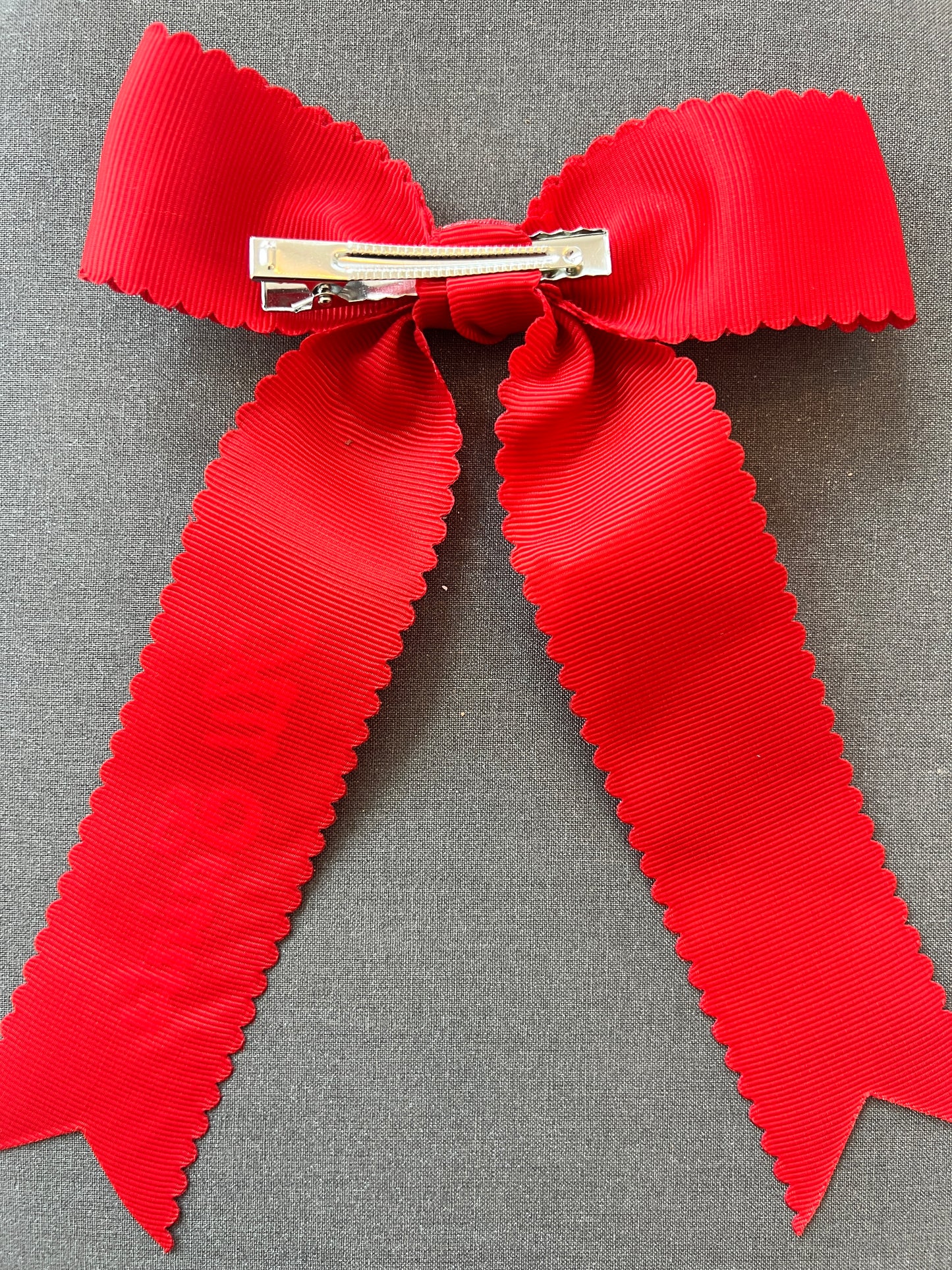 All Saints Clip Hair Bow Red