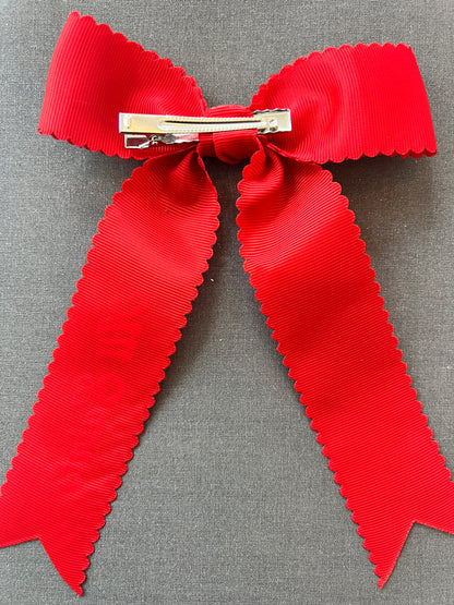 All Saints Clip Hair Bow Red