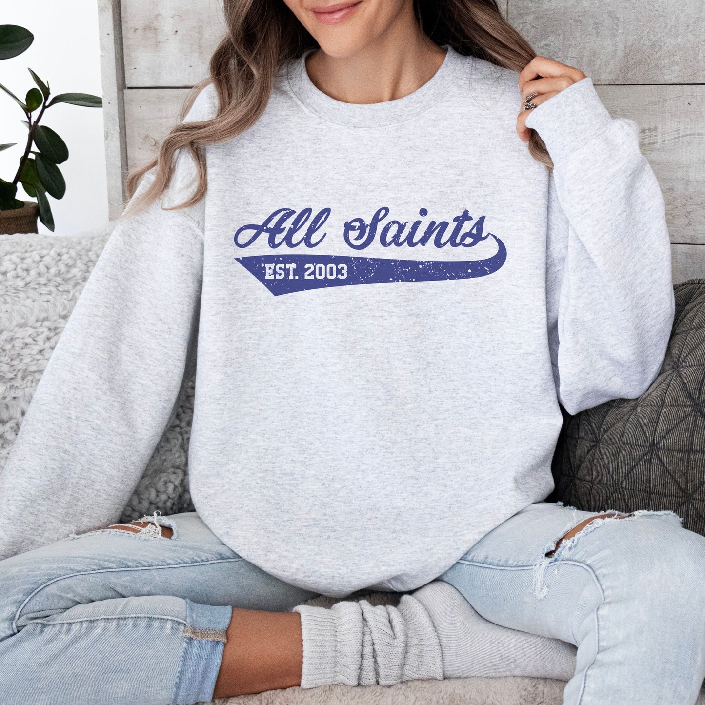 Adult Unisex All Saints Retro Script Sweatshirt